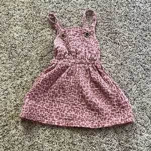 Jessica Simpson toddler pink leopard dress overall sz.18M